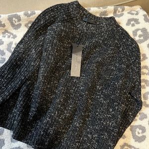 Jenni Kayne oversized fisherman cashmere sweater in marked black. BNWT